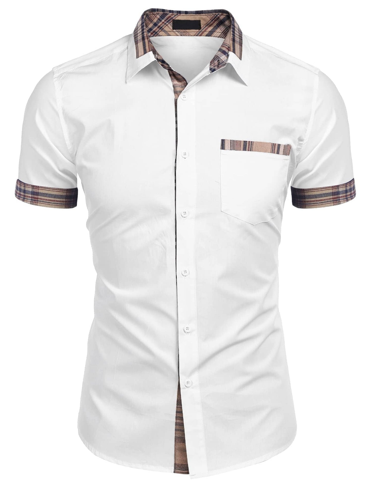 Casual Plaid Collar Linen Style Shirt (US Only)